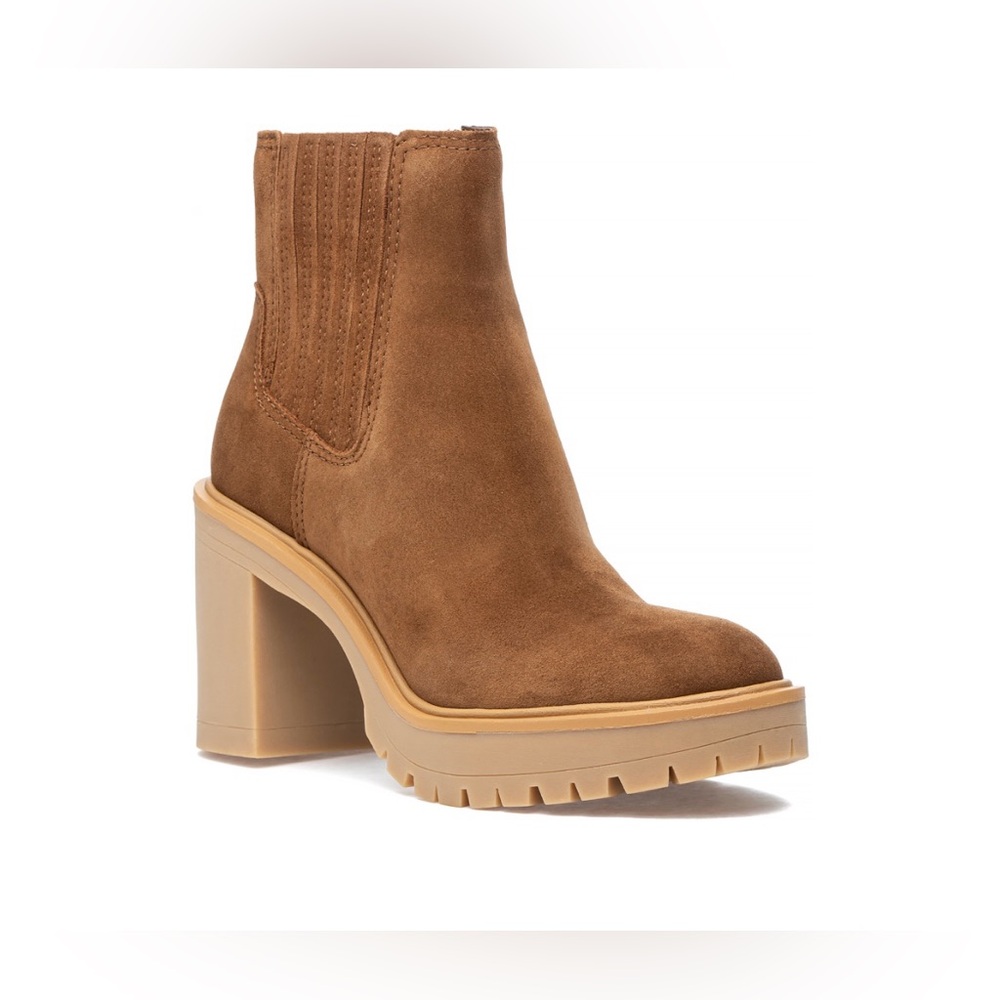 Dolce Vita Brown Suede Ankle Boots – Size 10 WIDE fall wide width boots women